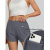 imageBlooming Jelly Womens QuickDry Running Shorts Workout Sport Layer Active Shorts with Pockets 175quotNew Grey10