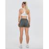 imageBlooming Jelly Womens QuickDry Running Shorts Workout Sport Layer Active Shorts with Pockets 175quotOlive Green