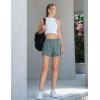 imageBlooming Jelly Womens QuickDry Running Shorts Workout Sport Layer Active Shorts with Pockets 175quotSage Green