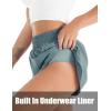 imageBlooming Jelly Womens QuickDry Running Shorts Workout Sport Layer Active Shorts with Pockets 175quotSage Green