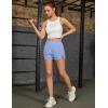 imageBlooming Jelly Womens QuickDry Running Shorts Workout Sport Layer Active Shorts with Pockets 175quotSky Blue