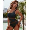 imageBlooming Jelly Womens Sexy One Piece Bathing Suits One Shoulder Swimsuits Slimming Mesh SwimwearBlack