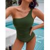 imageBlooming Jelly Womens Sexy One Piece Bathing Suits One Shoulder Swimsuits Slimming Mesh SwimwearGreen