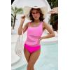 imageBlooming Jelly Womens Sexy One Piece Bathing Suits One Shoulder Swimsuits Slimming Mesh SwimwearHot Pink