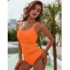 imageBlooming Jelly Womens Sexy One Piece Bathing Suits One Shoulder Swimsuits Slimming Mesh SwimwearOrange