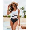 imageBlooming Jelly Womens Sexy One Piece Bathing Suits One Shoulder Swimsuits Slimming Mesh SwimwearWhite and Black