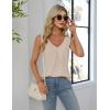 imageBlooming Jelly Womens Summer Pleated Front Tank Tops Work Dressy Casual Blouses Sleeveless Trendy Shirts 2025Beige