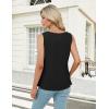 imageBlooming Jelly Womens Summer Pleated Front Tank Tops Work Dressy Casual Blouses Sleeveless Trendy Shirts 2025Black