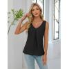 imageBlooming Jelly Womens Summer Pleated Front Tank Tops Work Dressy Casual Blouses Sleeveless Trendy Shirts 2025Black