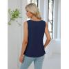 imageBlooming Jelly Womens Summer Pleated Front Tank Tops Work Dressy Casual Blouses Sleeveless Trendy Shirts 2025Navy Blue