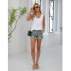 imageBlooming Jelly Womens Summer Pleated Front Tank Tops Work Dressy Casual Blouses Sleeveless Trendy Shirts 2025White