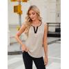 imageBlooming Jelly Womens Summer Tank Top Sleeveless Business Casual Outfits 2025 Basic Loose Dressy Work ShirtBeige Black