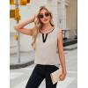 imageBlooming Jelly Womens Summer Tank Top Sleeveless Business Casual Outfits 2025 Basic Loose Dressy Work ShirtBeige Black