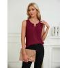 imageBlooming Jelly Womens Summer Tank Top Sleeveless Business Casual Outfits 2025 Basic Loose Dressy Work ShirtBerry Red