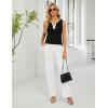 imageBlooming Jelly Womens Summer Tank Top Sleeveless Business Casual Outfits 2025 Basic Loose Dressy Work ShirtBlack White