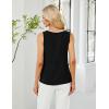 imageBlooming Jelly Womens Summer Tank Top Sleeveless Business Casual Outfits 2025 Basic Loose Dressy Work ShirtBlack White