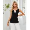 imageBlooming Jelly Womens Summer Tank Top Sleeveless Business Casual Outfits 2025 Basic Loose Dressy Work ShirtBlack White