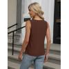 imageBlooming Jelly Womens Summer Tank Top Sleeveless Business Casual Outfits 2025 Basic Loose Dressy Work ShirtBrown