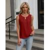 imageBlooming Jelly Womens Summer Tank Top Sleeveless Business Casual Outfits 2025 Basic Loose Dressy Work ShirtDark Red
