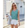 imageBlooming Jelly Womens Summer Tank Top Sleeveless Business Casual Outfits 2025 Basic Loose Dressy Work ShirtGreen Floral