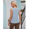 imageBlooming Jelly Womens Summer Tank Top Sleeveless Business Casual Outfits 2025 Basic Loose Dressy Work ShirtLight Grey Blue