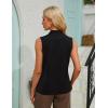 imageBlooming Jelly Womens Summer Tank Tops Sleeveless Business Work Shirts Pleated Dressy Blouses Outfits 2024Black