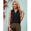 imageBlooming Jelly Womens Summer Tank Tops Sleeveless Business Work Shirts Pleated Dressy Blouses Outfits 2024Black