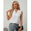 imageBlooming Jelly Womens Summer Tank Tops Sleeveless Business Work Shirts Pleated Dressy Blouses Outfits 2024White