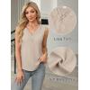 imageBlooming Jelly Womens Summer Tank Tops Trendy Sleeveless Business Casual Outfits Dressy Loose Basic Work ShirtsBeige