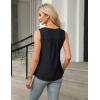 imageBlooming Jelly Womens Summer Tank Tops Trendy Sleeveless Business Casual Outfits Dressy Loose Basic Work ShirtsBlack