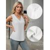 imageBlooming Jelly Womens Summer Tank Tops Trendy Sleeveless Business Casual Outfits Dressy Loose Basic Work ShirtsWhite