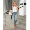 imageBlooming Jelly Womens Summer Tank Tops Trendy Sleeveless Business Casual Outfits Dressy Loose Basic Work ShirtsWhite