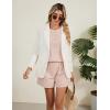 imageBlooming Jelly Womens Summer Two Piece Sets Vacation Outfits Pleated Button Linen Matching Set Tank Top Shorts with PocketsLight Apricot
