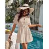 imageBlooming Jelly Womens Swimsuit Cover Ups Button Down Bathing Suit Coverups Bikini Beach Dress for SwimwearBeige