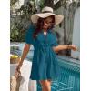 imageBlooming Jelly Womens Swimsuit Cover Ups Button Down Bathing Suit Coverups Bikini Beach Dress for SwimwearBlue Green