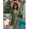 imageBlooming Jelly Womens Swimsuit Cover Ups Button Down Bathing Suit Coverups Bikini Beach Dress for SwimwearGreen