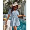 imageBlooming Jelly Womens Swimsuit Cover Ups Button Down Bathing Suit Coverups Bikini Beach Dress for SwimwearHaze Blue