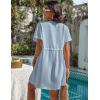 imageBlooming Jelly Womens Swimsuit Cover Ups Button Down Bathing Suit Coverups Bikini Beach Dress for SwimwearHaze Blue
