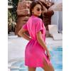 imageBlooming Jelly Womens Swimsuit Cover Ups Button Down Bathing Suit Coverups Bikini Beach Dress for SwimwearHot Pink