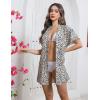 imageBlooming Jelly Womens Swimsuit Cover Ups Button Down Bathing Suit Coverups Bikini Beach Dress for SwimwearLeopard