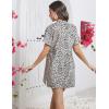 imageBlooming Jelly Womens Swimsuit Cover Ups Button Down Bathing Suit Coverups Bikini Beach Dress for SwimwearLeopard