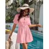 imageBlooming Jelly Womens Swimsuit Cover Ups Button Down Bathing Suit Coverups Bikini Beach Dress for SwimwearLight Pink