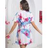 imageBlooming Jelly Womens Swimsuit Cover Ups Button Down Bathing Suit Coverups Bikini Beach Dress for SwimwearPink Tropical
