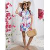 imageBlooming Jelly Womens Swimsuit Cover Ups Button Down Bathing Suit Coverups Bikini Beach Dress for SwimwearPink Tropical