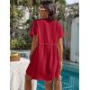 imageBlooming Jelly Womens Swimsuit Cover Ups Button Down Bathing Suit Coverups Bikini Beach Dress for SwimwearRed