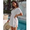 imageBlooming Jelly Womens Swimsuit Cover Ups Button Down Bathing Suit Coverups Bikini Beach Dress for SwimwearWhite