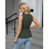 imageBlooming Jelly Womens Tank Top Summer Outfits Sleeveless Dressy Casual Blouses V Neck Work Shirts 2025 TrendyArmy Green