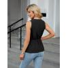 imageBlooming Jelly Womens Tank Top Summer Outfits Sleeveless Dressy Casual Blouses V Neck Work Shirts 2025 TrendyBlack