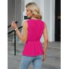 imageBlooming Jelly Womens Tank Top Summer Outfits Sleeveless Dressy Casual Blouses V Neck Work Shirts 2025 TrendyRose Red