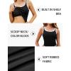 imageBlooming Jelly Womens Tank Tops Built in Bra Summer Trendy Sleeveless Tops Ribbed Square Neck ShirtsBlack